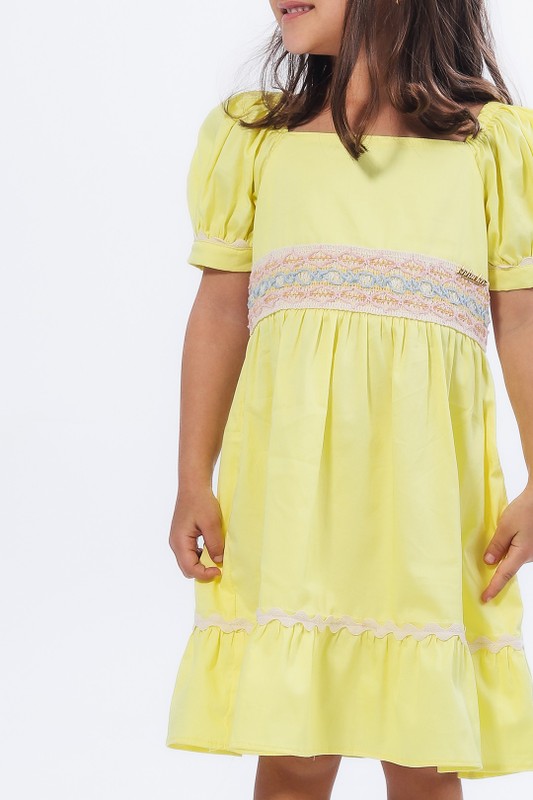 Vestido Infantil Amarelo Chuva no Sertão