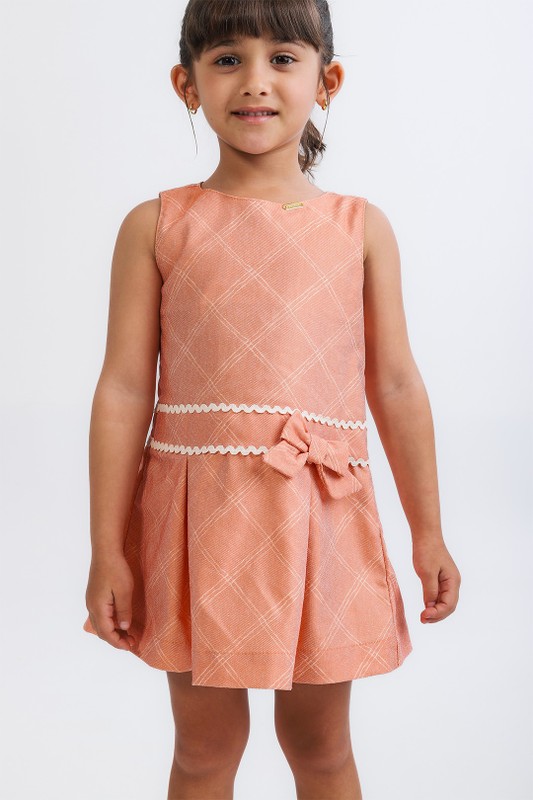 Vestido Infantil Estampa Casinha de Barro