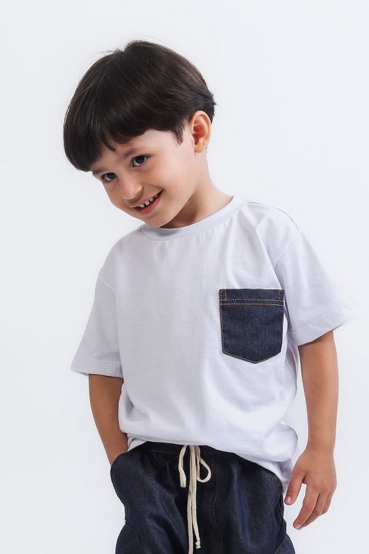 Camiseta Infantil Menino Básica Branca