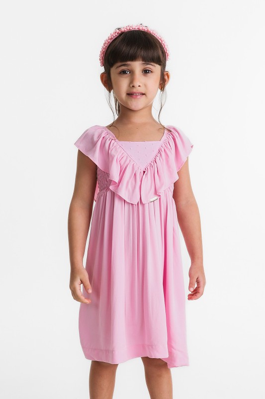 Vestido Infantil Rosa 