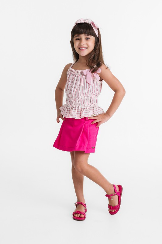 Short-Saia Infantil Pink