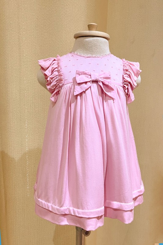 Vestido Bebê Viscose Rosa