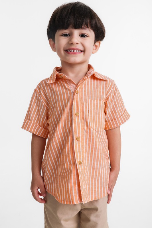 Camisa Infantil Menino Listrada Laranjinha