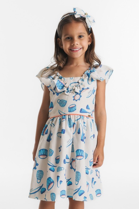 Vestido Infantil Estampa Ginga