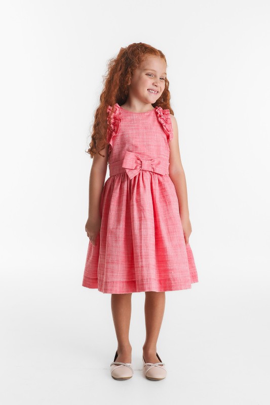 Vestido Infantil Mescla Rosa