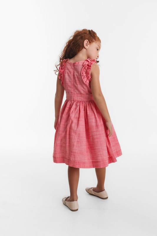 Vestido Infantil Mescla Rosa