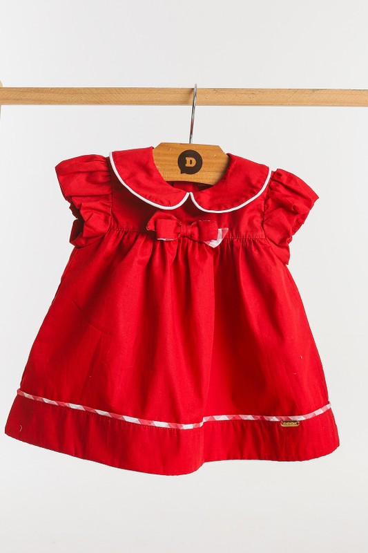 Vestido Infantil Vermelho Bebê