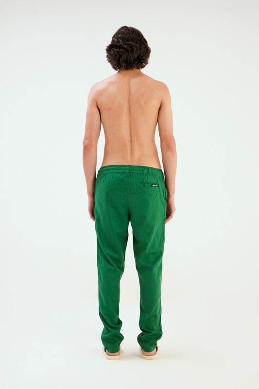 calça cambraia linho verde