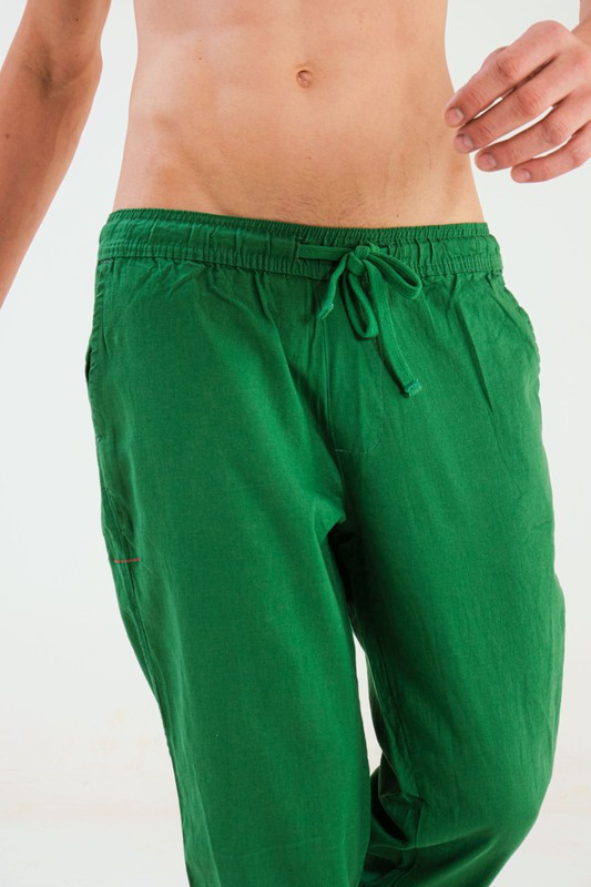 calça cambraia linho verde