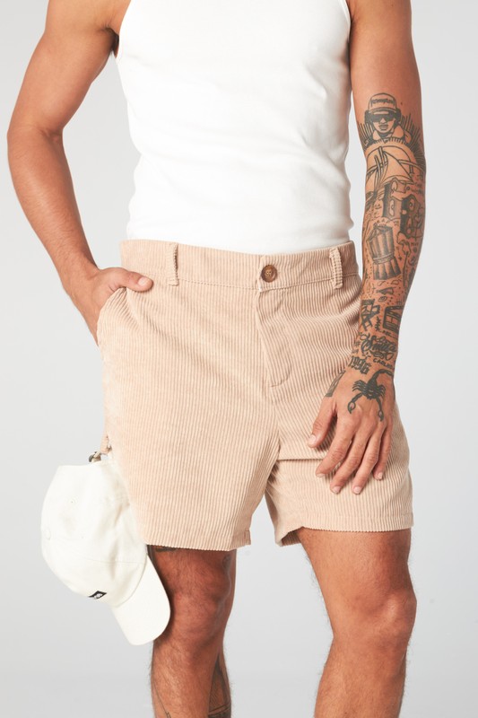 short veludo areia