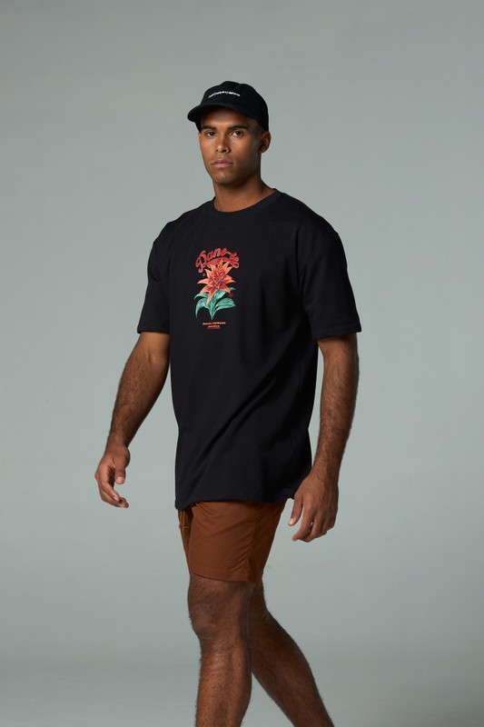 camiseta regular bromelia cerrado preto