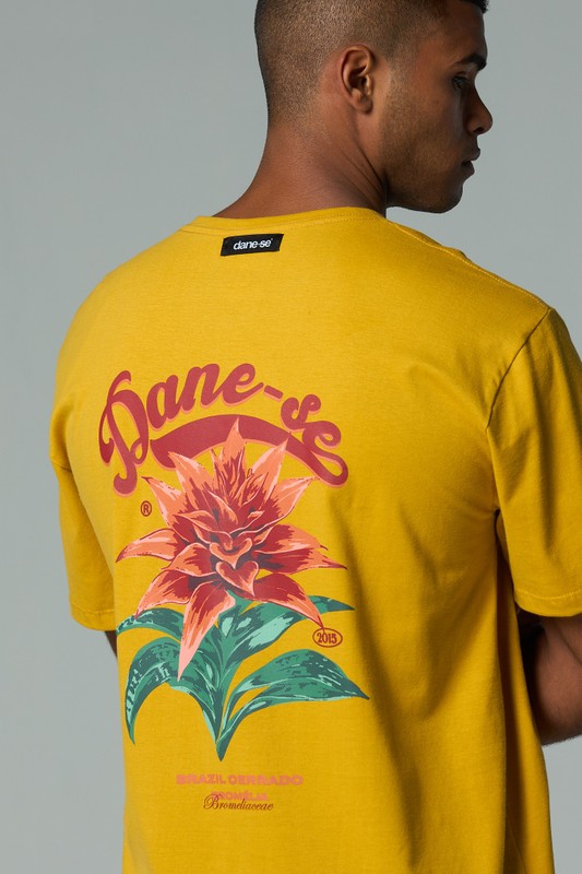 camiseta bromelia cerrado amarelo mango