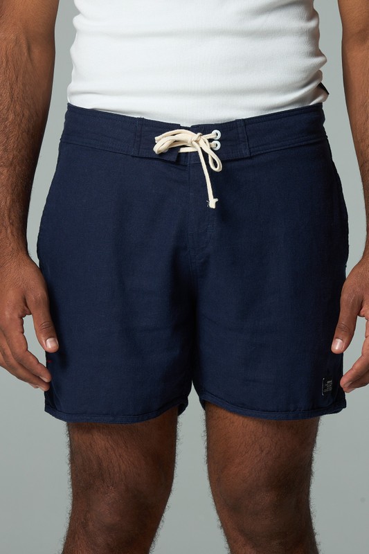 boardshort linho marinho