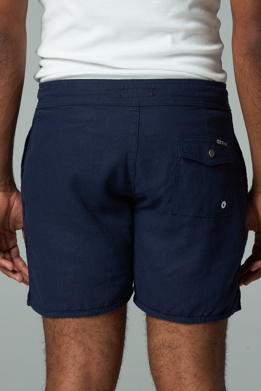 boardshort linho marinho