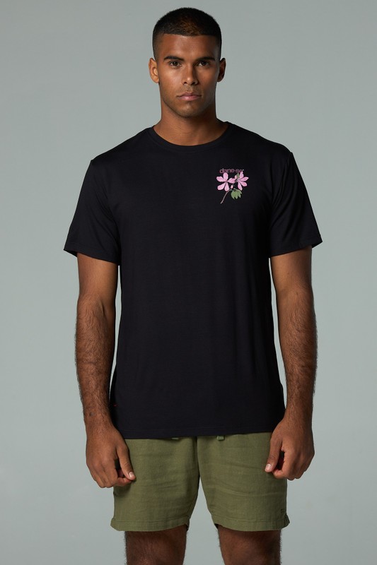 camiseta mini flor de paineira cerrado comfy preto