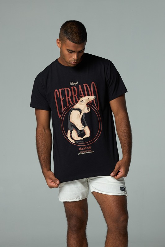 camiseta tamanduá mirim cerrado preto