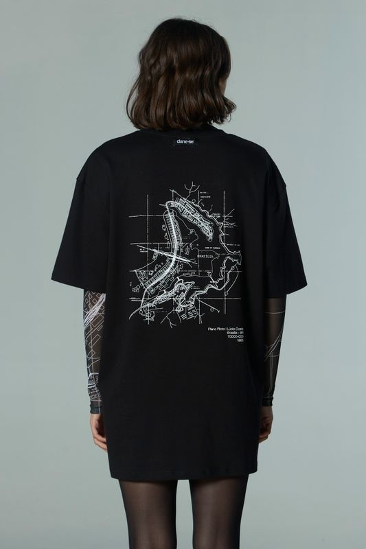 camiseta regular plano bsb preto