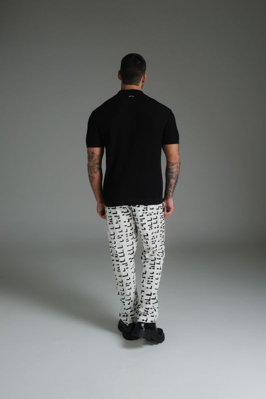 polo tricot preto