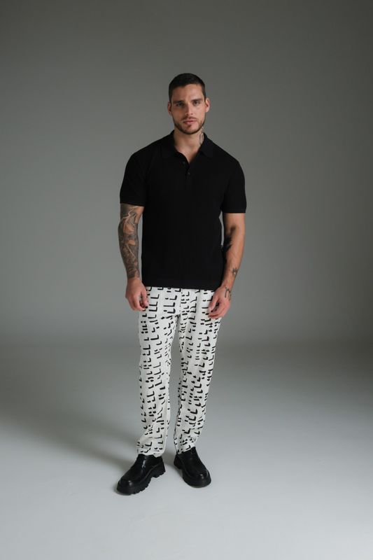 polo tricot preto