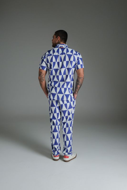 camisa linho mc painel athos bulcão bsb palace azul