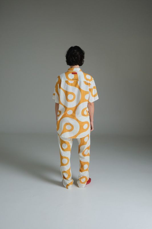 camisa linho mc 3rd floor darlan rosa amarelo