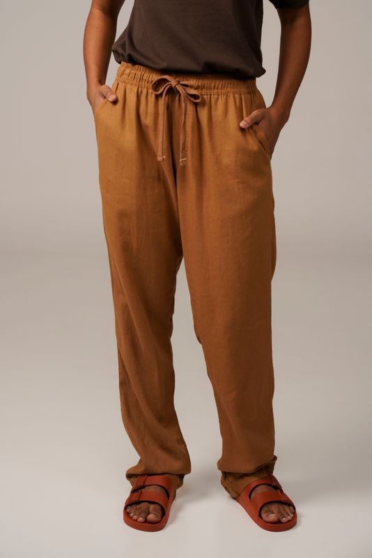 calça linho doce de leite