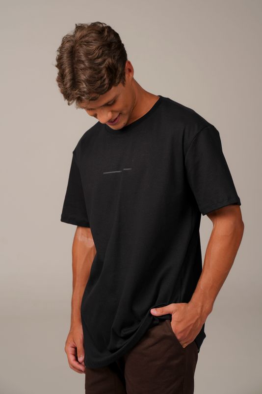 camiseta regular dane-se vertical preto