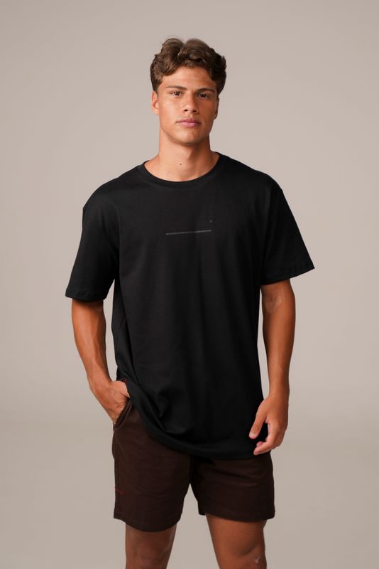 camiseta regular dane-se vertical preto