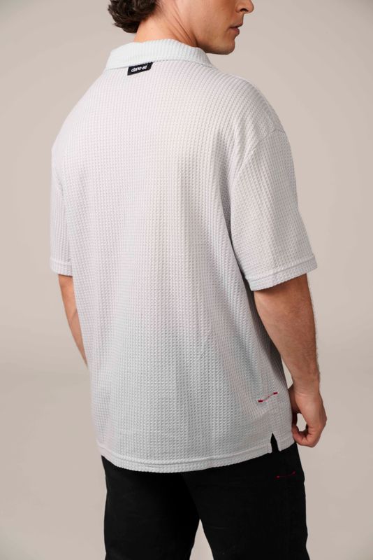 camisa tricot egipcio cinza