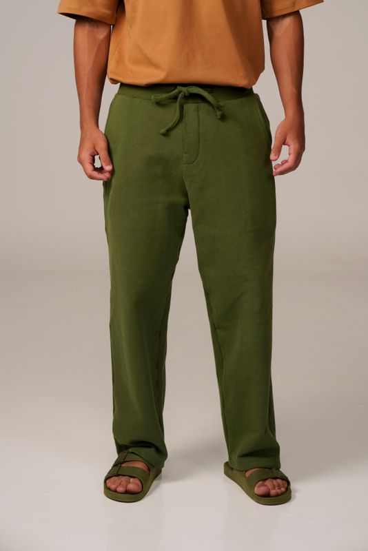 calça moletom baggy musgo