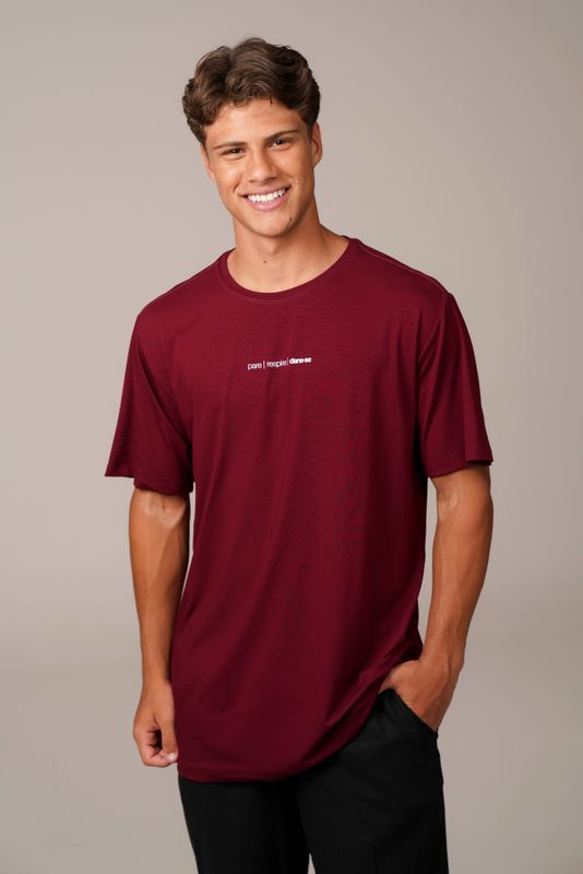 camiseta comfy pare respire bordô