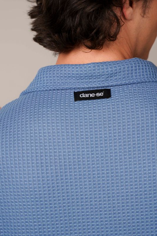 camisa tricot egipcio azul