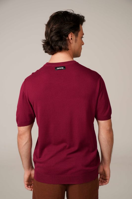 camiseta tricot egipcio bordô