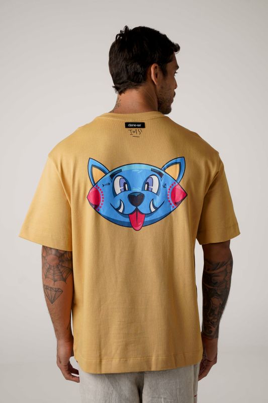 camiseta over box gatoys creme