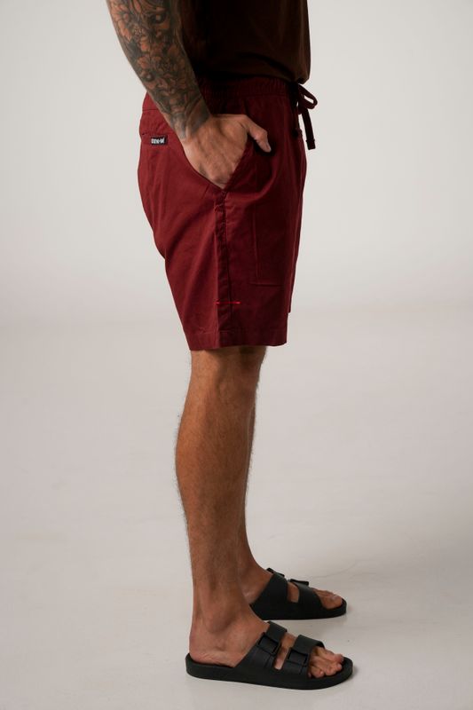 short sarja bordô