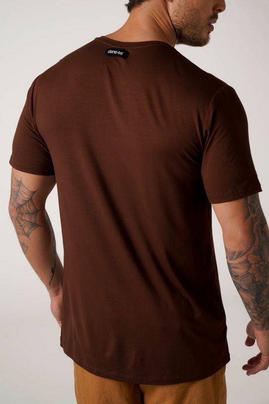 camiseta comfy pare respire marrom