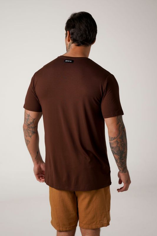 camiseta comfy pare respire marrom