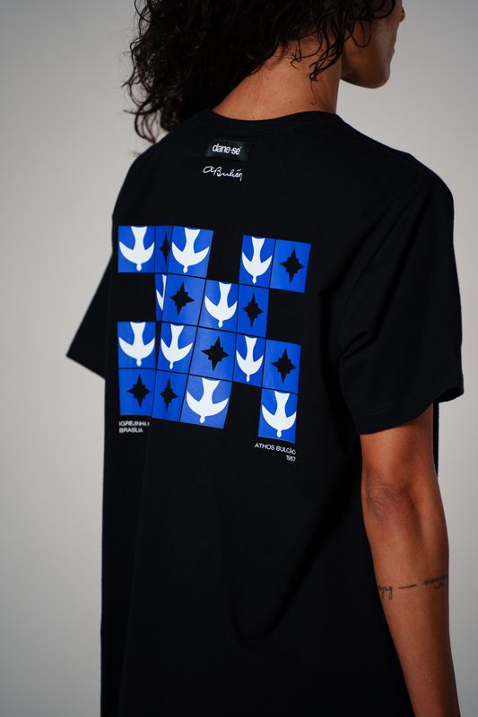 camiseta igrejinha painel back preto