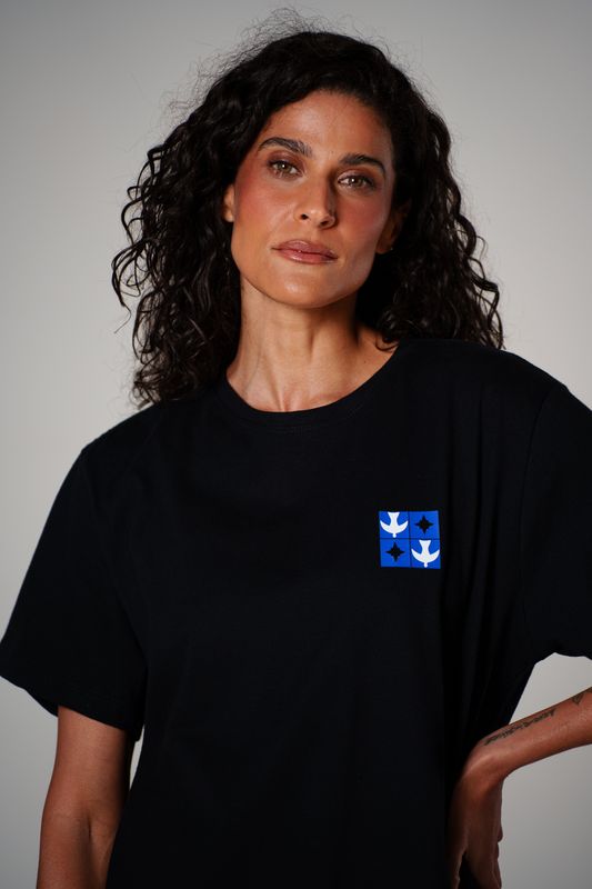 camiseta igrejinha painel back preto