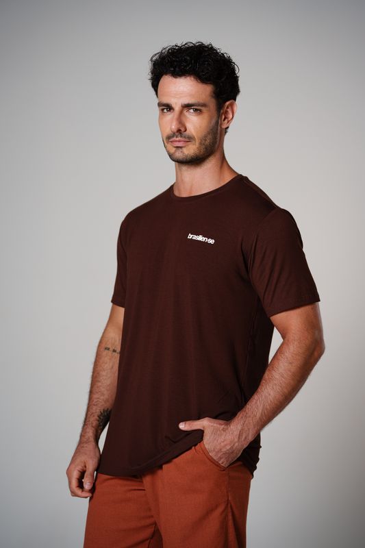 camiseta comfy mini brasilien-se marrom