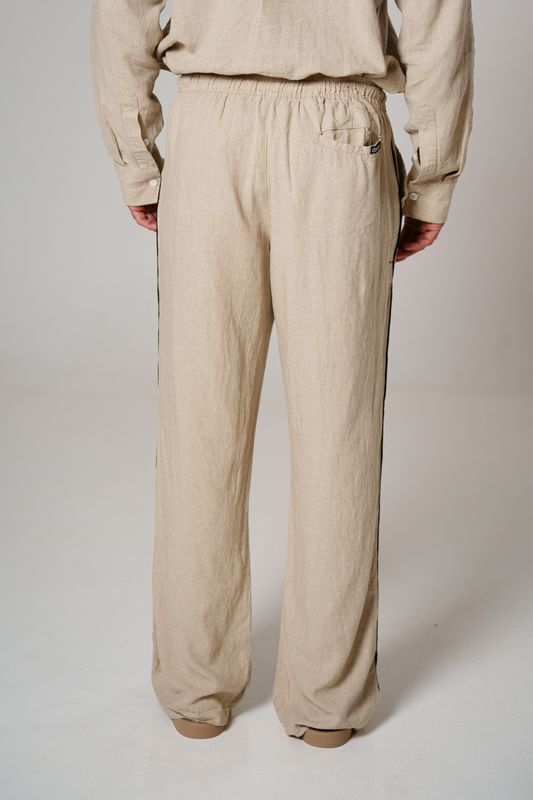 calça linho debrum natural