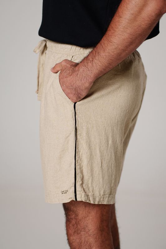 short linho debrum natural