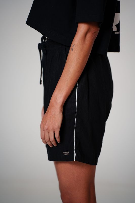 short linho debrum preto