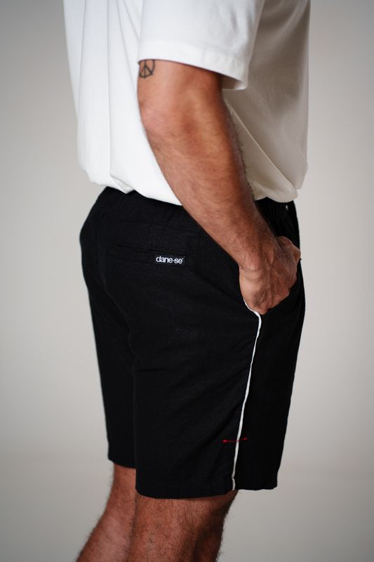 short linho debrum preto
