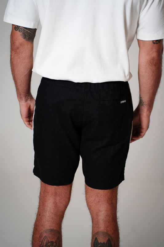 short linho debrum preto