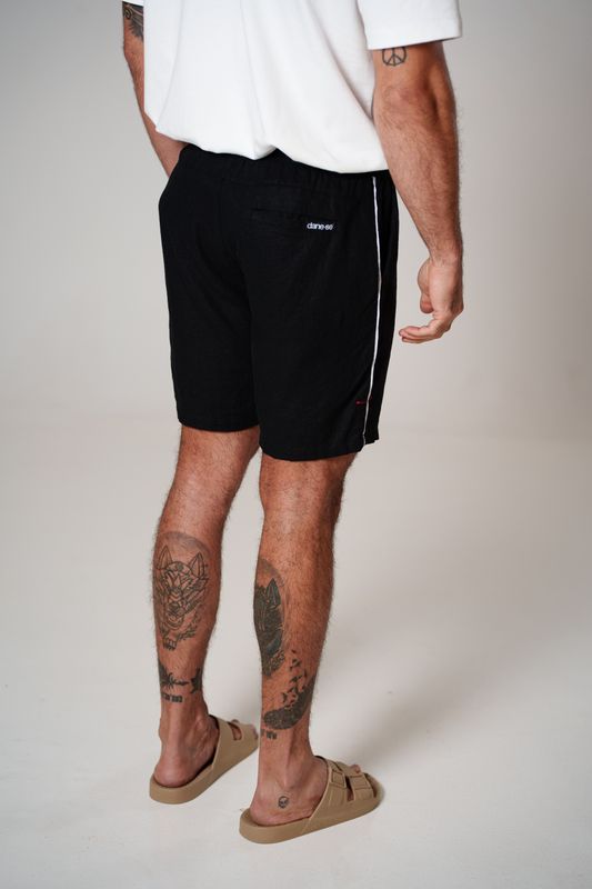 short linho debrum preto