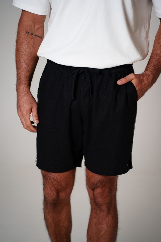 short linho debrum preto