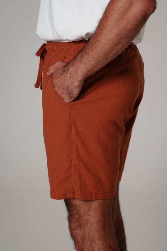 short viscolinho caramelo