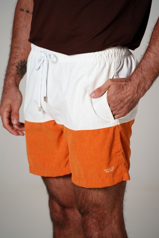 swimshort recorte earth marrom
