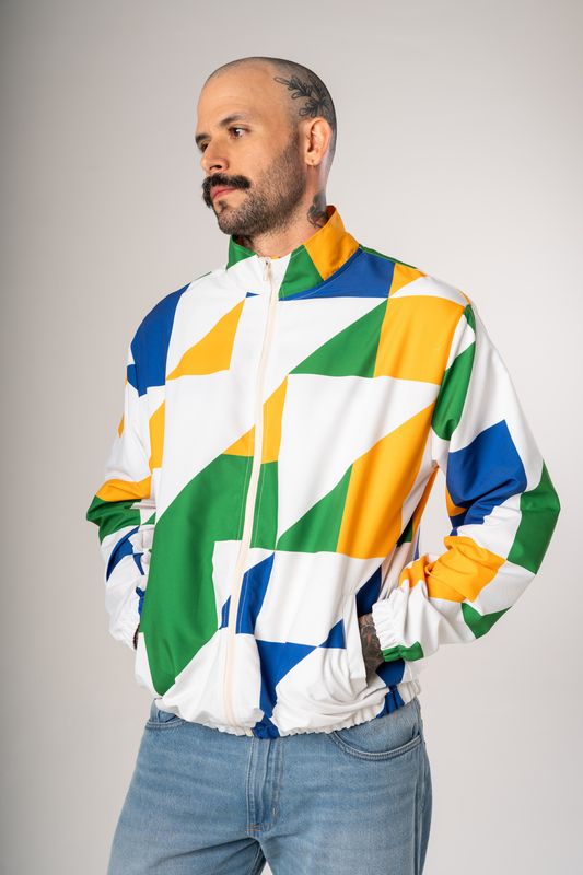 corta vento athos lapa br26 amarelo estampado